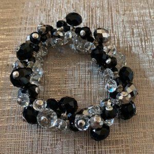 Crystal and Jet Black Bracelet
